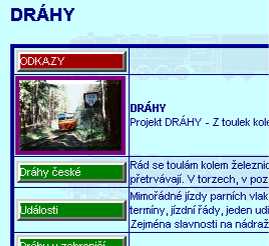 po kliknut� na odkaz DR�HY: